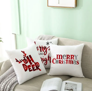 Merry Christmas Outdoor Santa Claus Plush Throw <b>Pillow</b> Case Cover Christmas Car Home Sofa Decorative Cushion Woven Hospital - Product Image 2
