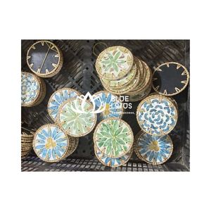 Posavasos de ratán con incrustaciones de nácar hecho en Vietnam producto más vendido con producto caliente 2024 hecho en Vietnam - Product Image 3