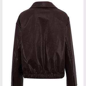 Veste de moto pour femme sur mesure OEM, qualité supérieure, cuir véritable et satin, coupe-vent, respirante, col montant, nouveau design tendance - Product Image 2