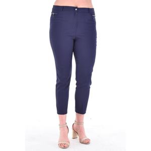Pantaloni in tessuto Slim Fit neri lunghi 360 ° in Lycra taglie forti da donna - Product Image 3