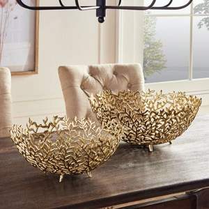 Cuenco para servir de aluminio fundido de la mejor calidad con paredes gruesas y acabado brillante, ideal para la decoración de la Mesa de bodas o la exhibición del hogar - Product Image 1