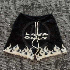 Short léger en mohair pour homme avec fermeture à cordon et short pour homme en mohair moelleux en tricot respirant - Product Image 6