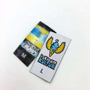 Customized Woven <b>Labels</b> with Custom logo and Design and with Custom Sizes for Hoodies Shirts Shorts and Other Products - Product Image 5