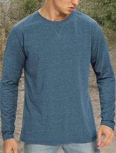 เสื้อลำลองวินเทจแขนยาวของผู้ชายเสื้อลำลองผ้าฝ้าย100% น้ำหนักเบาเล่นกีฬาผ้าแคนวาสสำหรับสวมใส่ทุกวัน - Product Image 5