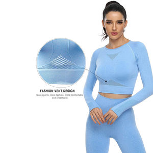Alta calidad Reversible 2 piezas Mujer Gym Fitness Activewear XL Cintura alta Yoga Sports Bra Set Venta caliente Plus Size_minimum - Product Image 6