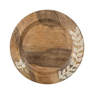 Vente en gros de produits populaires pour la décoration de la maison et de la cuisine Prix raisonnable Assiettes de présentation rondes en bois Prix abordable - Product Image 5