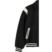 Veste universitaire en peau de mouton véritable sur mesure, vente en gros d'usine, conception OEM, respirante, coupe-vent, haute qualité, broderie frontale pour hommes