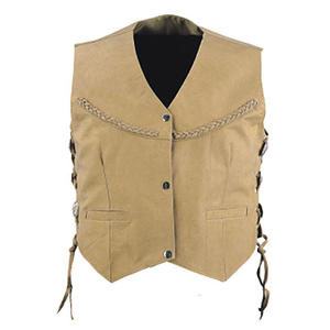 Chaleco de cuero de lona a prueba de viento de calidad 100% para hombre, ropa exterior de buen precio para ciclistas, moda de mujer - Product Image 2