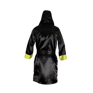 Robe de boxe professionnelle pleine longueur avec option de logo frontal, couleur personnalisée, séchage rapide, respirante, polyester/nylon, vêtements d'arts martiaux - Product Image 3