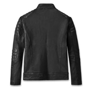 Chaqueta de cuero con logotipo personalizado de calidad superior para hombre Diseñe sus propias chaquetas de cuero Chaqueta de invierno de cuero de manga larga al mejor precio - Product Image 6
