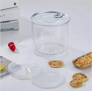 โรงงานขายส่ง ชุดขวด PET ยี่ห้อ Pavico ปรับแต่งได้ รูปทรงกระบอก ขนาด 220 มล. 1120 มล. ฝาปิดปากกว้าง สีและโลโก้ตามสั่ง ขวดพลาสติกใส่อาหาร - Product Image 3