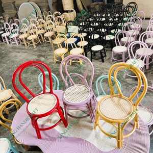 Chaise pour enfants en rotin moderne à la mode plusieurs couleurs Design confortable pour la maison cuisine chambre utilisation pour faire grandir l'imagination en plein air - Product Image 6