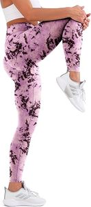 Leggings de yoga de cintura media para mujer, con estampado liso, elásticos, de longitud completa, extrasuaves, transpirables, ecológicos, para entrenamiento diario. - Product Image 3