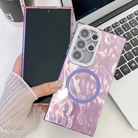 Coque de téléphone de luxe antichoc en TPU + acrylique avec charge magnétique sans fil, écran tactile intégré, couleur unie, garantie 1 an