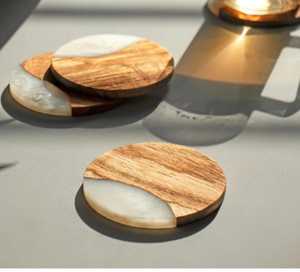 Posavasos clásico indio hecho a mano, mantel envejecido con diseño de madera con incrustaciones de resina, fabricante al por mayor, alfombrillas y almohadillas Premium - Product Image 6