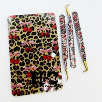 Boîte à cils magnétique personnalisée en acrylique cerise, motifs cœur, papillon, fleur, outil de beauté pour extensions de cils, écologique et réutilisable