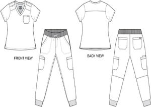 Logo personnalisé médical gommages ensembles hôpital médecin infirmière unisexe coton gommage costumes survêtement grande taille uniformes en gros 2025 - Product Image 6