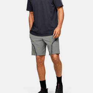 High Quality Custom Logo Summer Pocket Double <b>Layer</b> Men's Fitness Mesh Shorts 6XL Size Solid Pattern Polyester Gym Shorts - Product Image 1