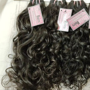 Extensiones de Cabello Natural Virgen Indio Remy Sin Procesar, Rizado Natural Negro/Marrón 10-32 Pulgadas, Trama Doble a Máquina - Product Image 1