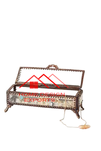 Boîte à bijoux Boîte en métal de vente chaude à la vente en gros Design attrayant Métal fini doré J - Product Image 4