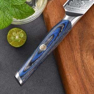 มีดอเนกประสงค์ดามัสกัสสีฟ้า VG10 2025งาน OEM กำหนดเองได้อเนกประสงค์กลางแจ้งสำหรับห้องครัวบ้านสำหรับพ่อครัว - Product Image 5