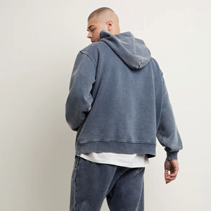 Sudadera con Capucha de Invierno de Primera Calidad, Lavado Ácido, Diseño Minimalista Elegante, 100% Algodón Felpa, Suave y Cómoda para Todas las Ocasiones, Servicio OEM - Product Image 2