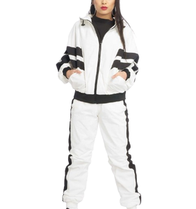 Vestes coupe-vent personnalisées pour femmes Vestes coupe-vent légères en nylon à fermeture éclair imperméable de couleur contrastée pour l'extérieur Vestes coupe-vent en nylon de grande taille - Product Image 3