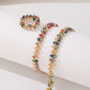 bohemian <b>crystal</b> jewelry <b>set</b> party style fashion jewelry Colorful <b>crystal</b> jewelry Bohemia style <b>set</b> Stackable lock - Product Image 5