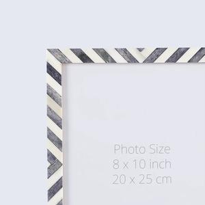 Cadre photo rectangulaire de luxe moderne personnalisable incrustation en résine faite à la main pour la décoration intérieure avec logo personnalisé - Product Image 2