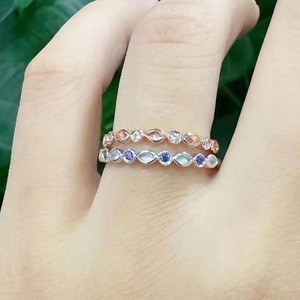 Anillo Apilable de Plata de Ley 925 de Alta Calidad con Resina para Cenizas, Cabello o Leche Materna, Media Banda, Tallas de EE. UU. del 5 al 13, Anillo Personalizado - Product Image 4