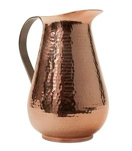 Jarra de Agua de Cobre Martillado Elegante con Boquilla Ancha y Diseño de Mango Elegante para Bebidas - Product Image 5