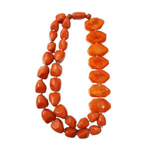 Fashion Jewellery <b>Resin</b> Necklace Double Line From India Handmade Classic Ethnic Wedding <b>Gift</b> for Women & Girls - Product Image 3