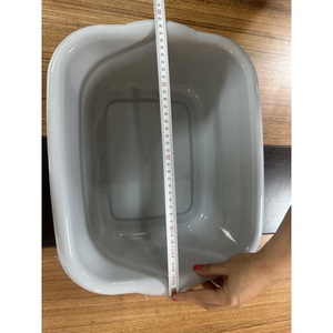 Cubo de Lavado Rectangular de Plástico Duradero de 31x39cm para Lavandería y Baño, Fabricado en Turquía - Product Image 3