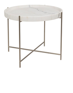 Mesa de centro moderna de lujo para sala de estar, mueble con acabado nórdico, de Metal y oro - Product Image 1