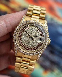 Relojes de Lujo Unisex con Diamantes de Imitación, Chapados en Oro de 14K, Estilo Hiphop Personalizado, Resistentes al Agua - Product Image 2