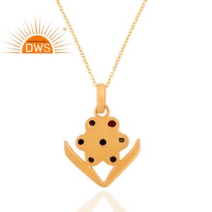 Collar con colgante de múltiples piedras preciosas naturales de plata de ley más vendido, fabricante de joyería fina Demi - Product Image 2