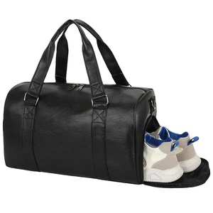 Sac fourre-tout unisexe en cuir véritable, personnalisable, résistant à l'eau, avec fermeture éclair, idéal pour le sport, la gym et les voyages – Vente en gros - Product Image 1