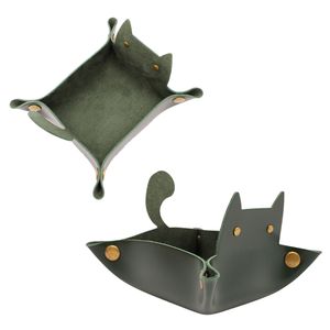 <b>Desk</b> Organizer Foldable Leather Tray Custom Embossing Printing Logo Leather Catchall Tray - Product Image 1