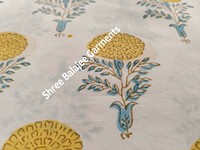 Tissu 100% coton pur, jaune vert clair, magnifique imprimé floral indien fait main, écologique, séchage rapide, rideaux, chemises pour garçons