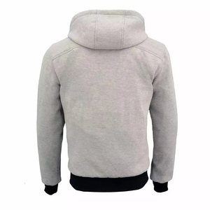 Sweat-shirts d'hiver décontractés en coton 100% lourd personnalisés pour hommes, fermeture éclair sur le devant, chauffants, écologiques, respirants avec logo personnalisé - Product Image 2