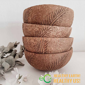 Patrón grabado cuencos de cáscara de coco de alta calidad hecho en Vietnam/Sostenible Natural ecológico cuenco de coco Shell Eco2go - Product Image 2