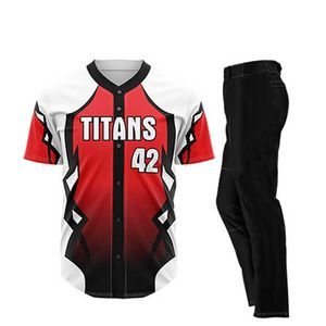 Ensembles d'uniformes de baseball et de softball en polyester respirant avec sublimation Nom et numéro d'équipe à séchage rapide personnalisés en gros - Product Image 2