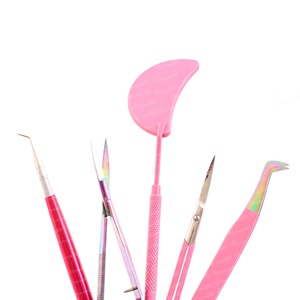 Ciseaux à ressort d'extension de cils de marque privée les plus vendus en acier inoxydable avec emballage de boîte de carte 1 pièce - Product Image 5