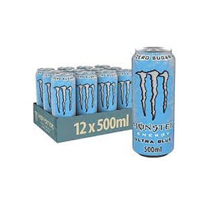 Botella Ultra Blue Zero Sugar Energy Drink de 500ml empaquetada en cajas y bolsas a granel Carbonato de ingrediente principal por Mon Ster - Product Image 5