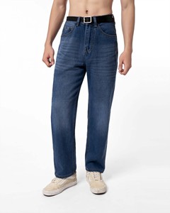 Pantalon droit vintage TST 4142, jean délavé coloré avec rivets et motifs imprimés pour hommes - Product Image 3