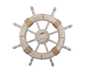 Rueda de barco de madera artesanal para colgar en la pared, rueda de barco de madera, decoración de pared, ruedas de barco náuticas elegantes y elegantes - Product Image 6