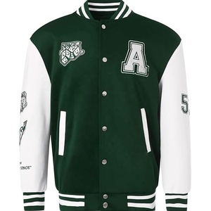 OEM Haute Qualité Chenille Broderie Hommes Collège Personnalisé Baseball Bomber Letterman Culture Applique Toile Imperméable Boxy Fit - Product Image 1