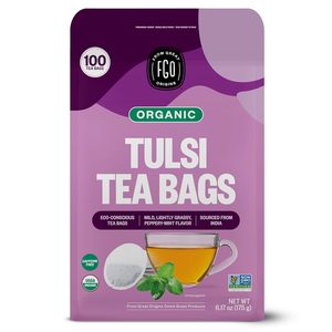 FGO Organic Tulsi Holy Basil <b>Tea</b>, 100 Count, Eco-Conscious Herbal <b>Tea</b> Bags - Product Image 3