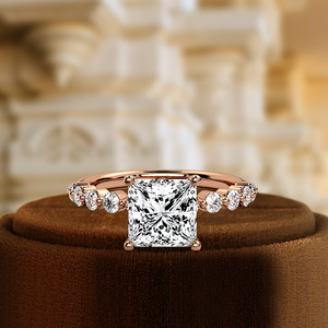 Anillo de Compromiso Solitario con Diamante Cultivado en Laboratorio, Corte Princesa, 1 Quilate, Certificado IGI, Oro Amarillo de 14k, Anillo de Boda para Regalo de Aniversario - Product Image 3