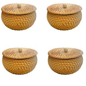 Style durable-Panier en rotin avec couvercle-Poids 50 grammes-Parfait pour ranger les jouets, les collations et plus encore - Product Image 1